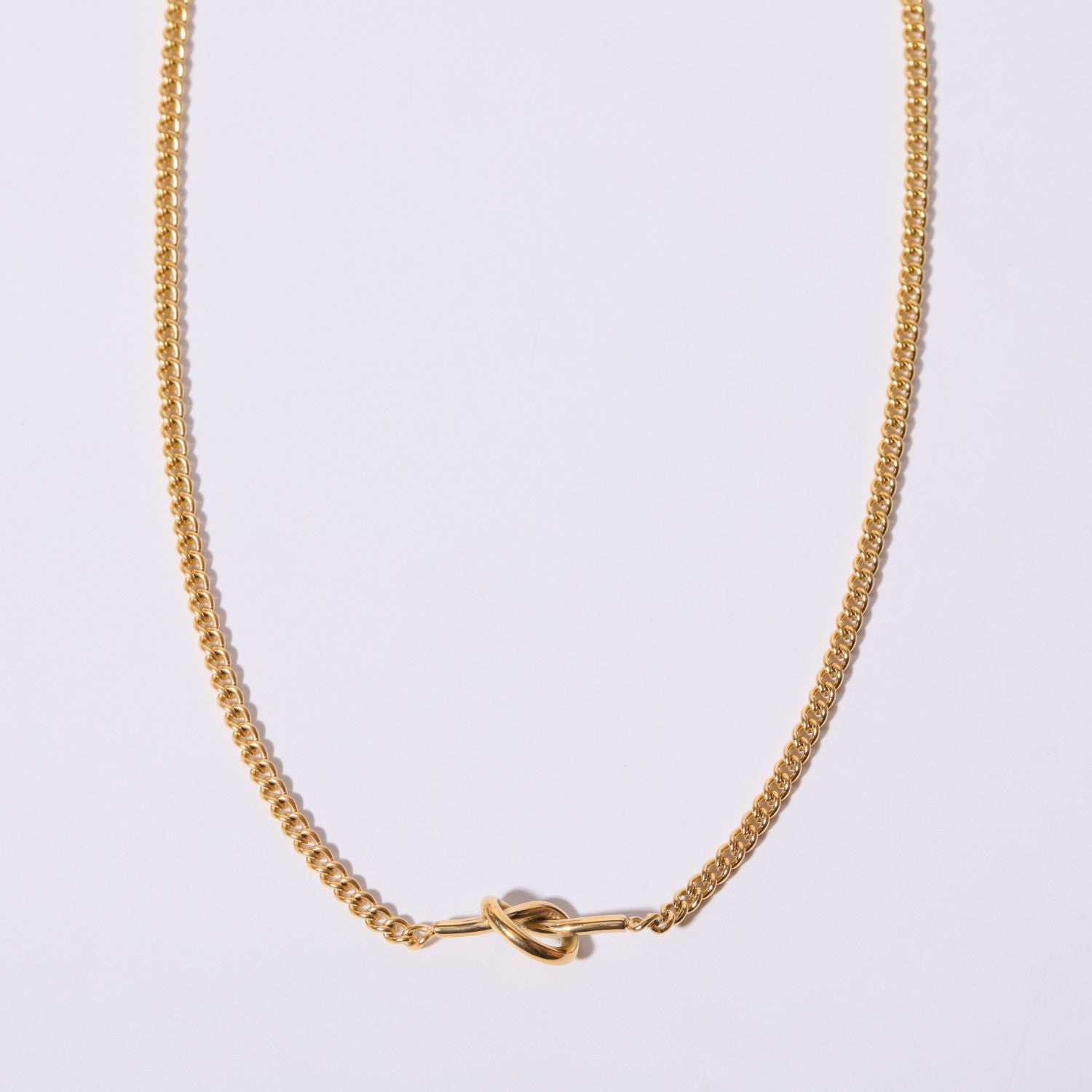 Initial Knot Chain Necklace - Necklace (40+5cm) [59LZRBDN]