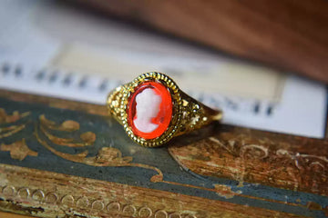 Dragon Cameo Red Light Beauty Ring