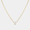 Dainty Zircon Pendant Necklace - Gold Single Teardrop Necklace [PLA60WHC]