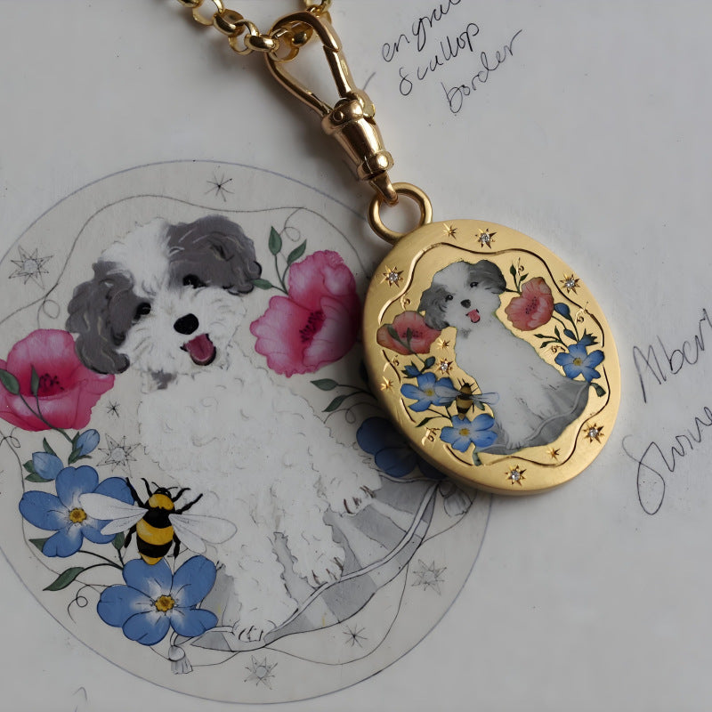 Katya Delicate Charm Necklace - Cute Dog Charm [1WFH87N1]