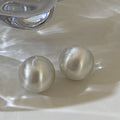 Marlyn Brushed Round Earrings - Silver Brushed Round [APHEMU17]