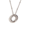 Aiyanah Glossy Bubble Letter Necklace - Silver O [PPH6970Y]