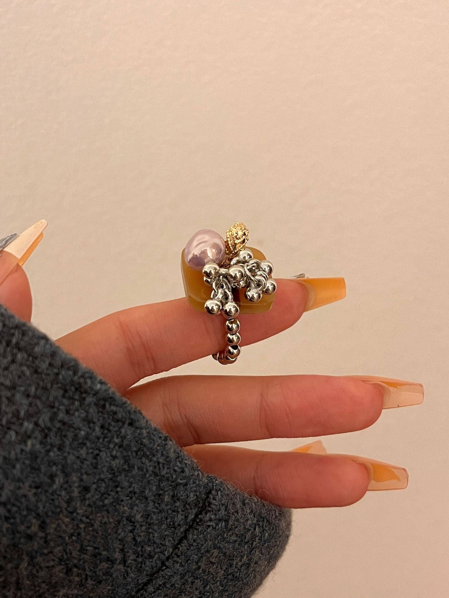 Mayleen Beaded Shell Ring - Option 1 [VLYH7UVO]