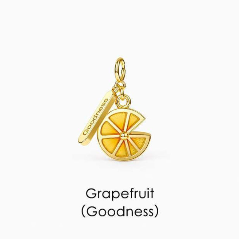Tropical Fruit Pendant Necklace - Grapefruit [JVJ058VY]