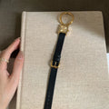 Vintage Square Dial Mesh Watch - Leather Band / Black with Gold Case & Gold Dial [TY13T5HL]