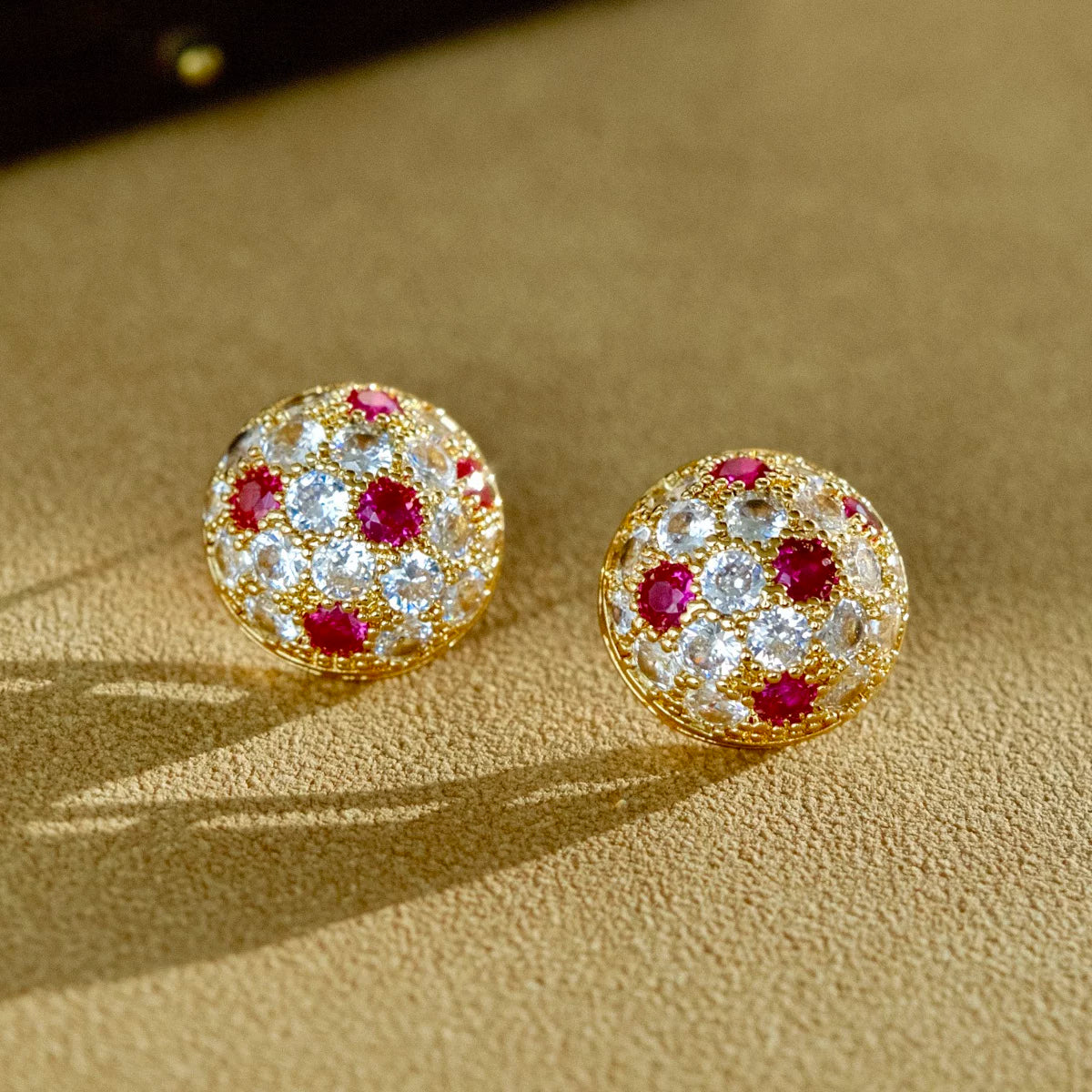 Vintage Hollow-Out Dome Earrings - Stud Earrings (In Stock) [Q5KKA9BU]