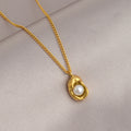 Miraya Pearl Pod Necklace - Style 1 [0XHJ5D68]