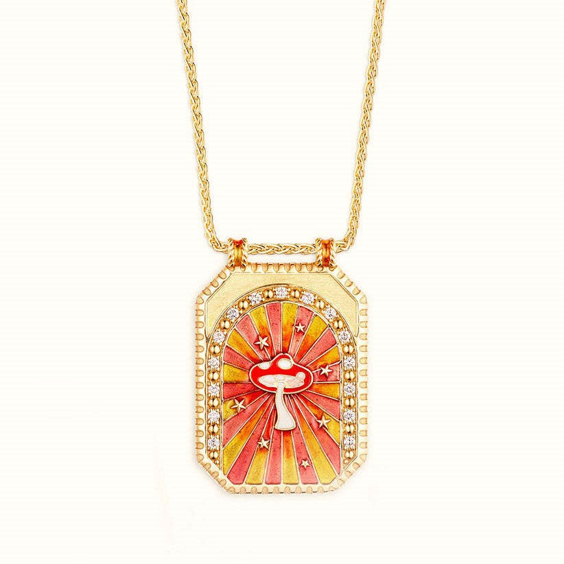 Liani Celestial Charm Necklace - Red Mushroom [MFDHF55N]