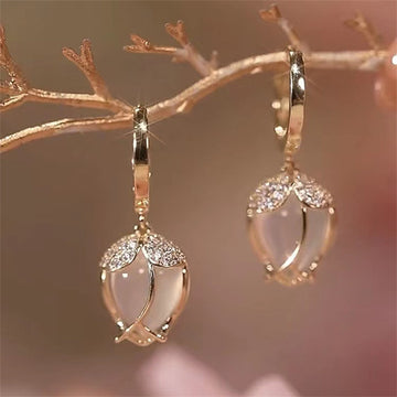 Yashika Gold Tulip Opal Earrings - Gold [01LO7E2G]