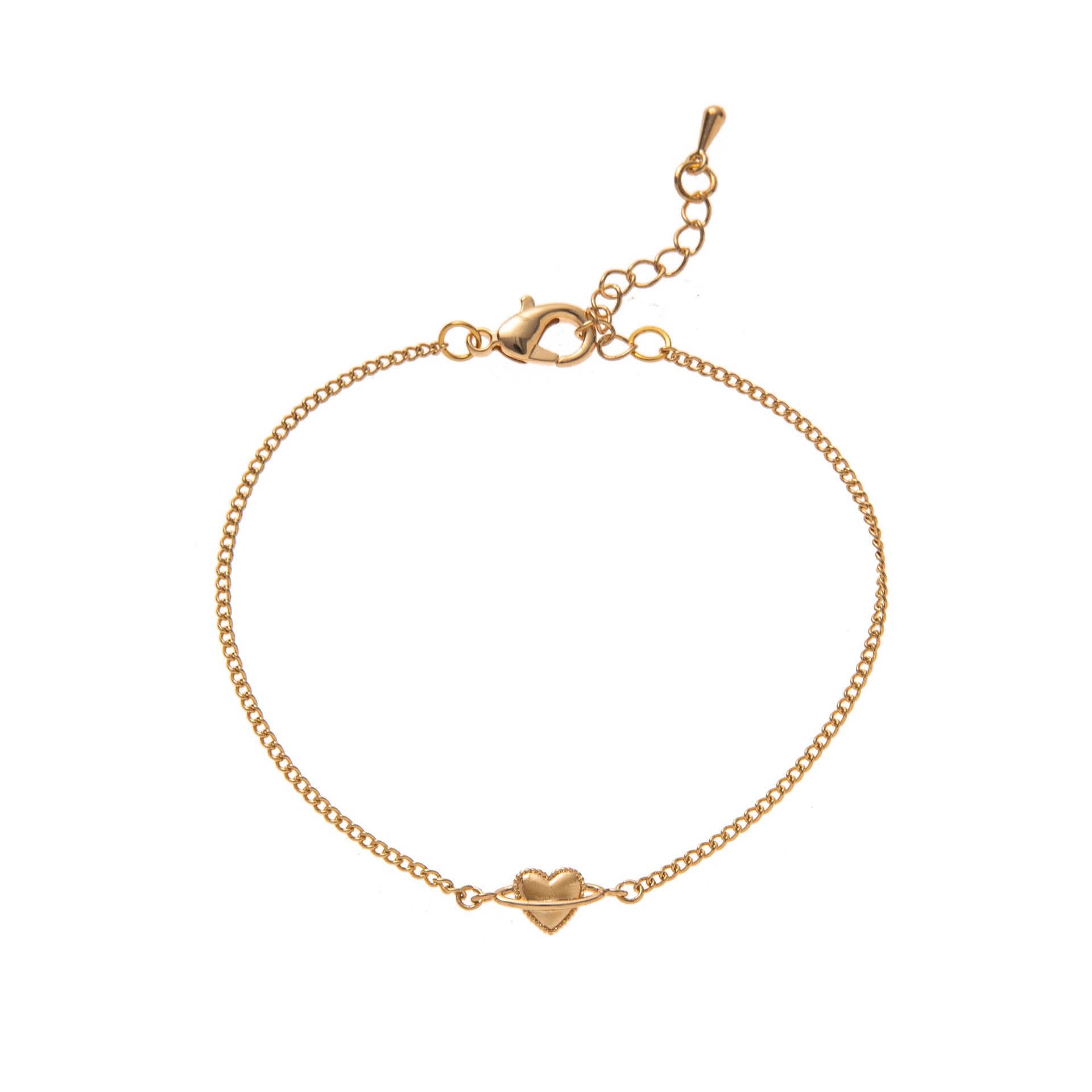 Dainty Heart Charm Adjustable Bracelet - Style B [IP4HJSDV]