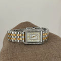 Square Dial Bracelet Watch - Two-Tone with White Dial [DIIW89EK]