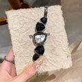 Aylee Sculpted Steel Watch - Light Luxury Silver Purple [QKET1ZHO]