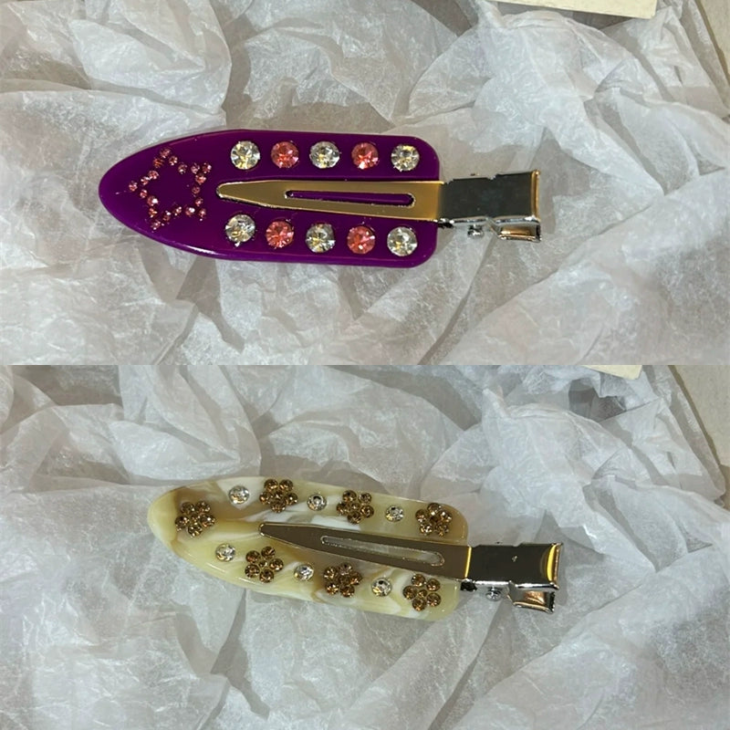Malika Acetate Hair Clip - Purple Star + Caramel Tortoiseshell