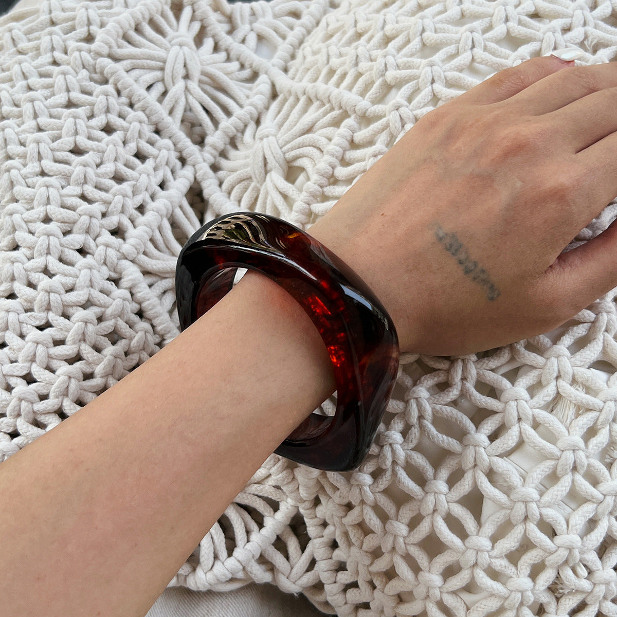Landyn Smudged Oval Bracelet - Dark Brown [1NRQ5J26]