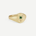 Camreigh Titanium Statement Ring - Palm Tree Ring [5U5ZGYEH]