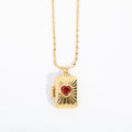 Moon Pendant Necklace - Envelope Pendant Necklace [SFV7PZWE]