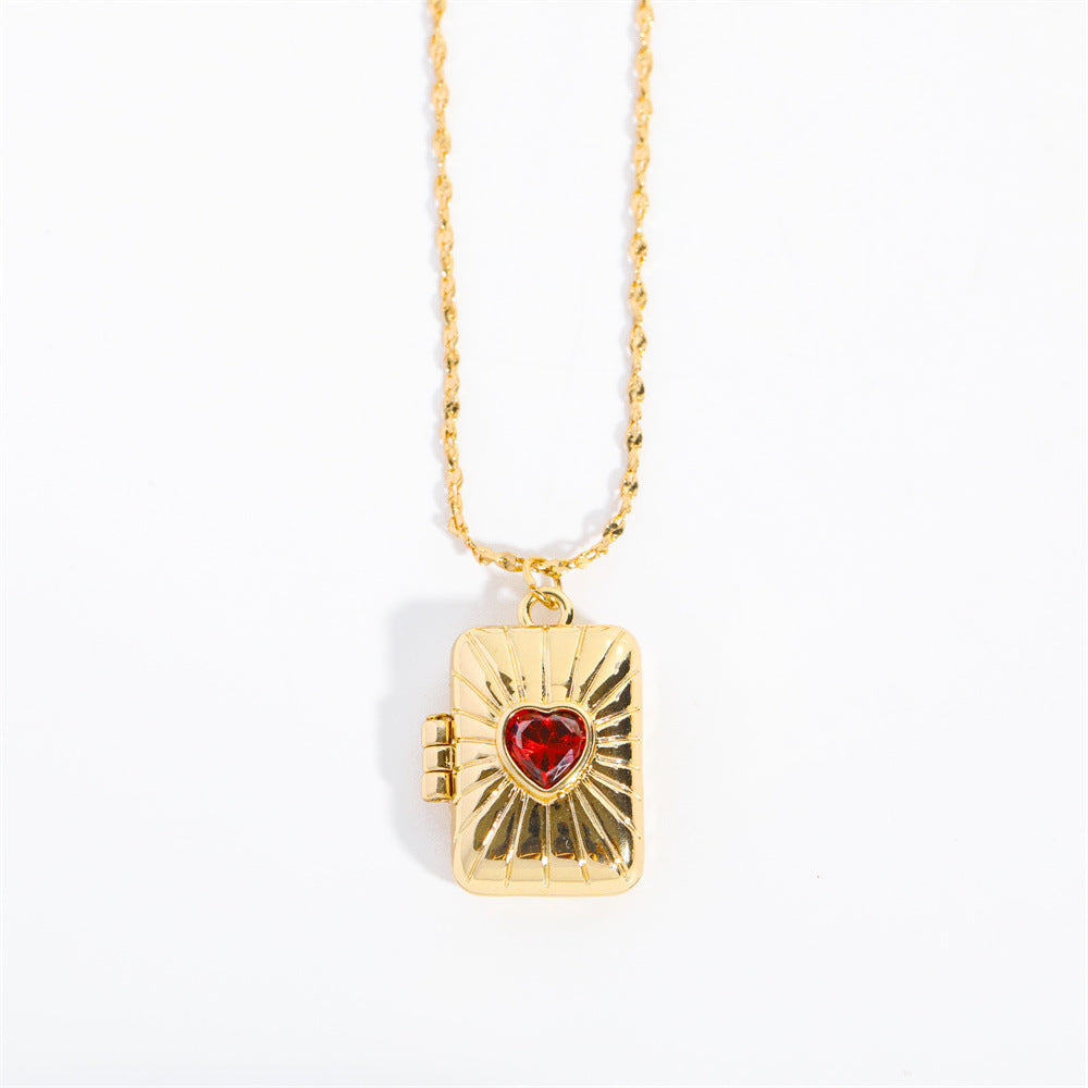 Moon Pendant Necklace - Envelope Pendant Necklace [SFV7PZWE]