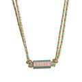 Heart Pendant Chain Necklace - Orange Necklace [P61EXN51]