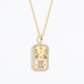 Tariah Zircon Constellation Necklace - Gemini (Smooth Back) [HP6PPJY3]