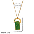 Rotatable Four-Leaf Clover Pendant Necklace - Tree of Life [54EDOOJ4]