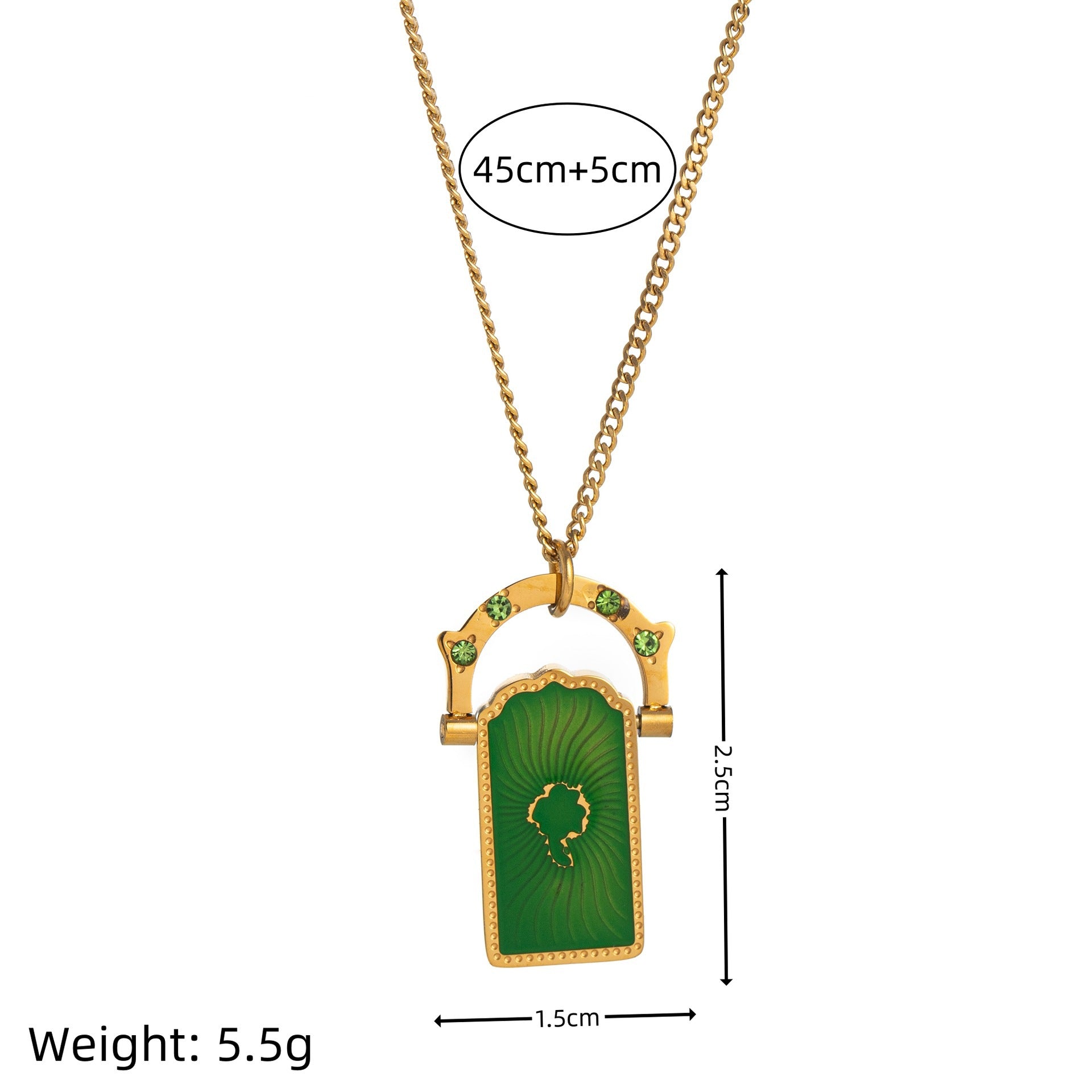 Rotatable Four-Leaf Clover Pendant Necklace - Tree of Life [54EDOOJ4]