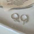 Irena Sculpted Knot Earrings - Silver with 925 Silver Pin [1UK0A9W2]