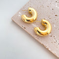 Chrislynn Geometric Hoop Earrings - Gold [8C2SQVFZ]