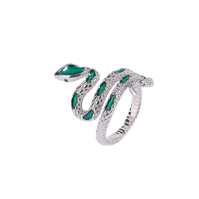 Serpentine Elegance Snake Silver Ring