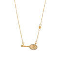 Ellanore Pavé Tennis Necklace - Gold Tennis Racket Necklace [J6H1A8HU]