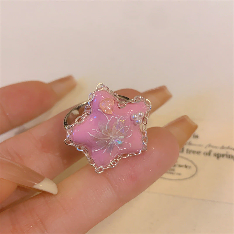 Thea Enamel Stacked Star Rings - C [P2P5BHBY]