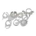 Missy Jewelry - Aasiyah Irregular Butterfly Ring Set - Silver Color