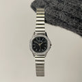 Minimalist Square Bracelet Watch - Silver Band with Black Dial [I0EDSPME]