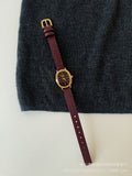 Zhamira Retro Red Watch - Leather Strap with Petite Cocoa Dial [LCY17HPL]