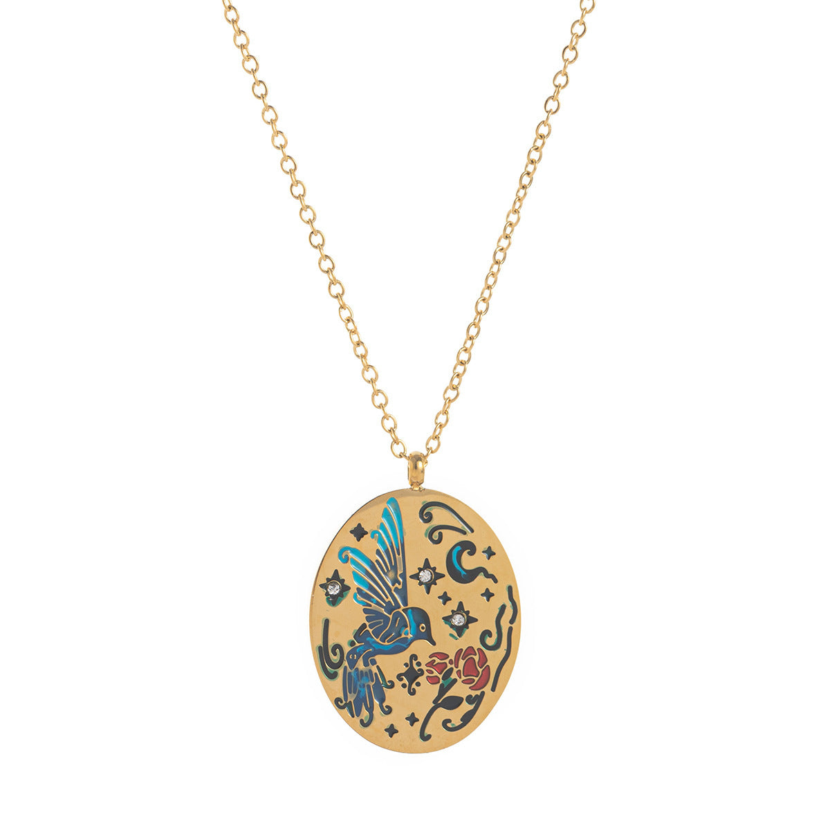 Tracey Dainty Charm Necklace - Golden Bird [O6KP8A5N]