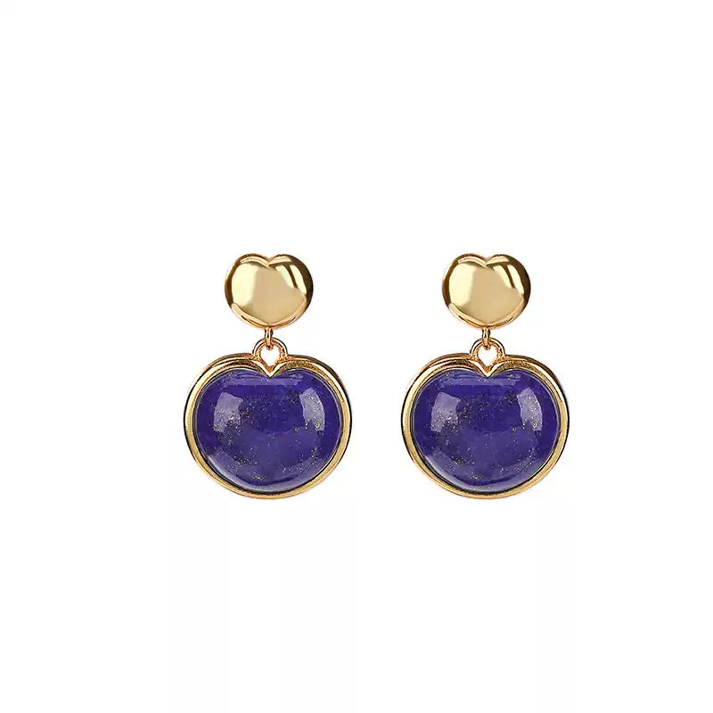 Lapis Lazuli Drop Silver Earrings
