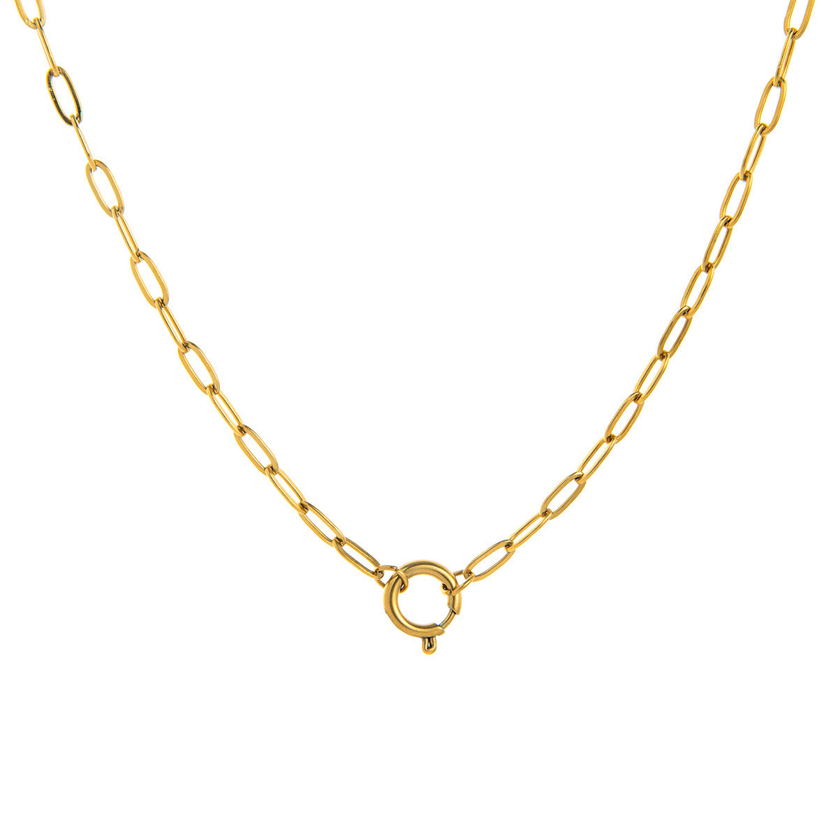 Lotus Birthstone Cube Necklace - Paperclip Chain [LFFEQDFQ]