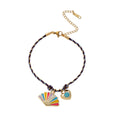 Charm Cord Bracelet - Fan Charm Bracelet [1GM89IJZ]