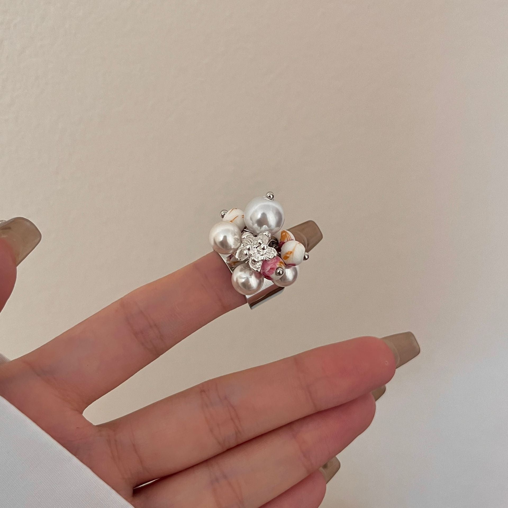 Milo Vintage Pearl Open Ring - R-1023 D [C77SCNMG]