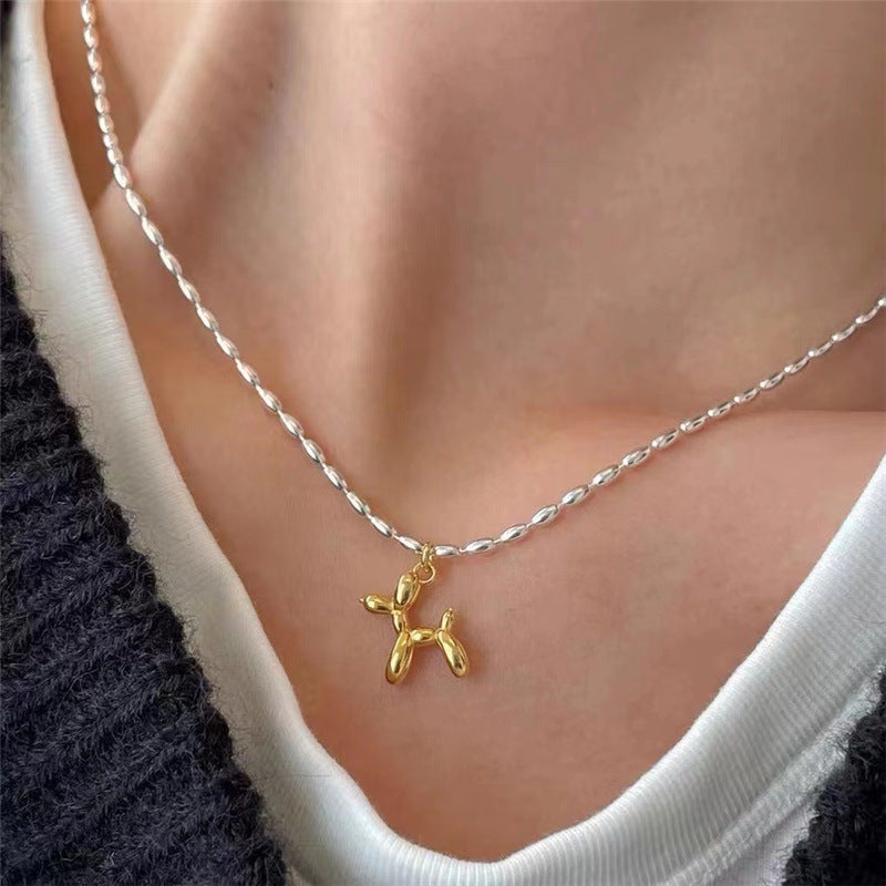 Story Delicate Dog Necklace - Gold [HSJXDJWB]
