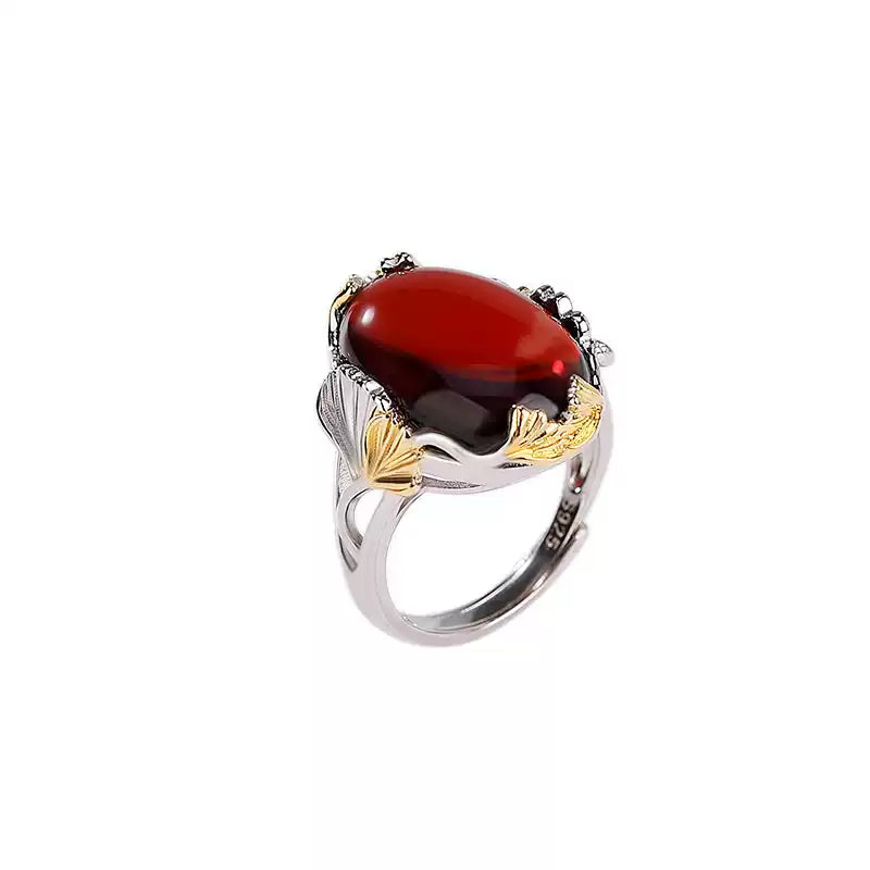 Millie Garnet Embellished Statement Ring