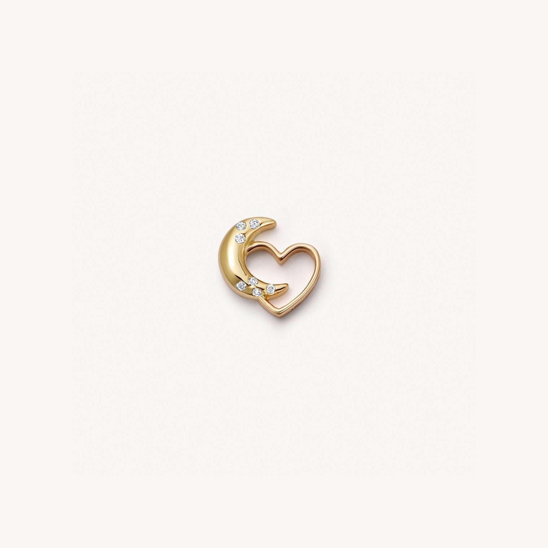 Bridgett Interchangeable Charm Ring - Moon Charm [O0RUJ8LD]