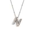 Aiyanah Glossy Bubble Letter Necklace - Silver N [O81QUKPK]