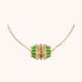 Twisted Chain Link Necklace - Green O-Chain [5URI5D62]