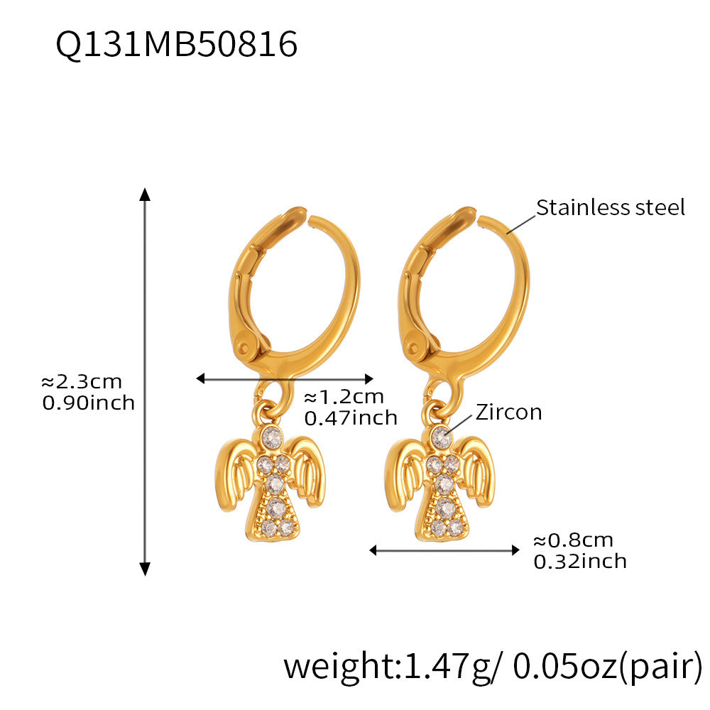 Draya Zircon Stud Earrings - Style 7 [TX1WV46U]
