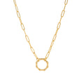 Adjustable Paperclip Chain Necklace - Style 5 Open Necklace [4ZZ8AEXY]
