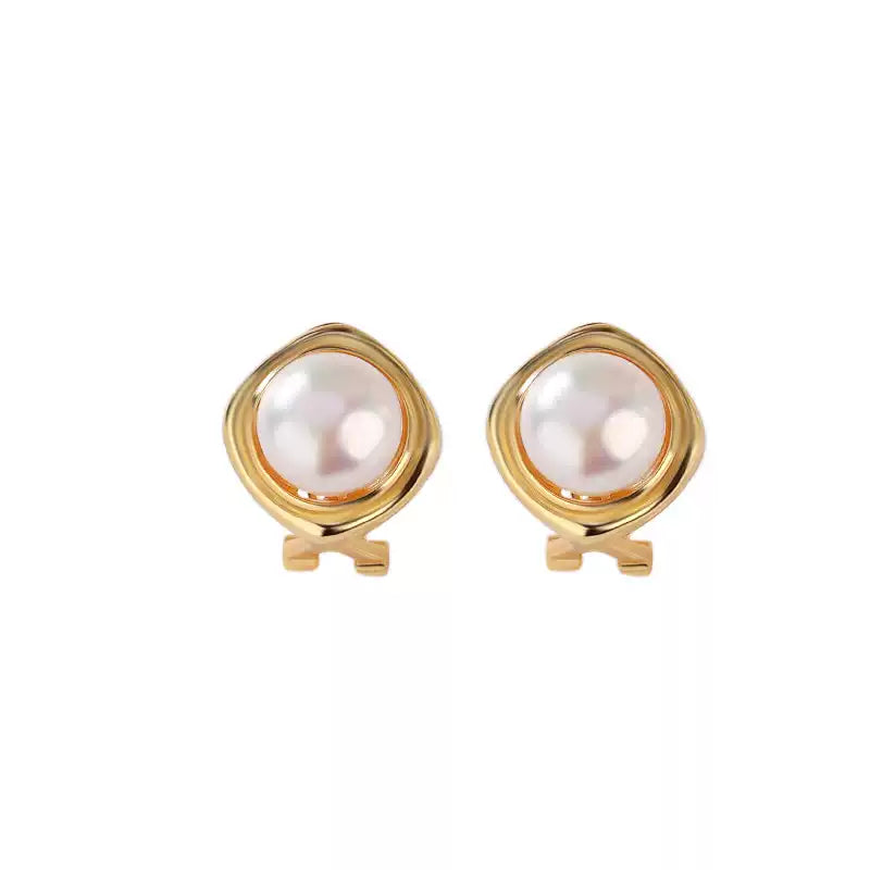 Tessa Pearl Halo Stud Earrings