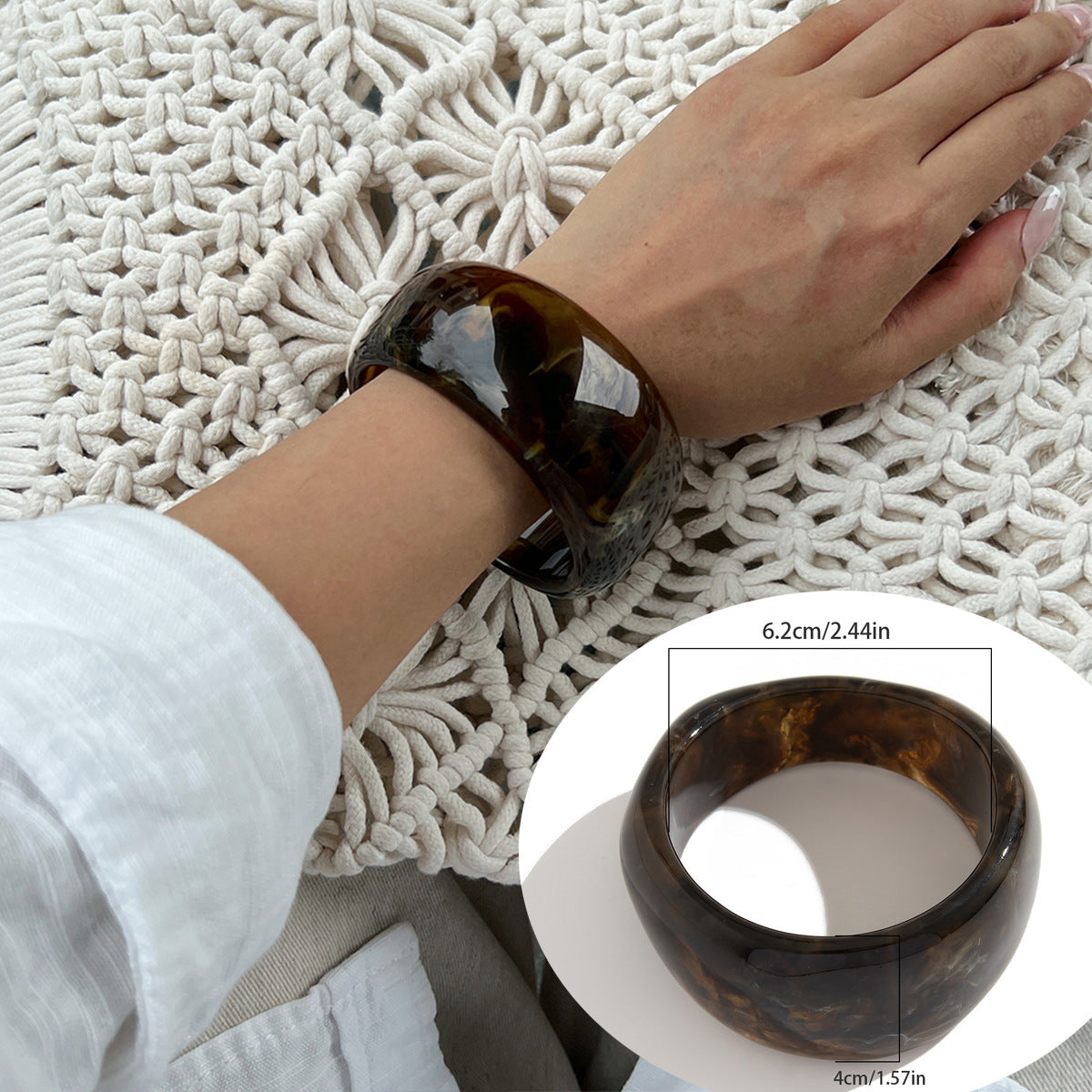 Khali Irregular Smudged Bangle - Coffee [XJOI81N9]