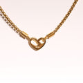 Heart Pendant Necklace - 'Mom' Gold Heart [VWH58QGL]