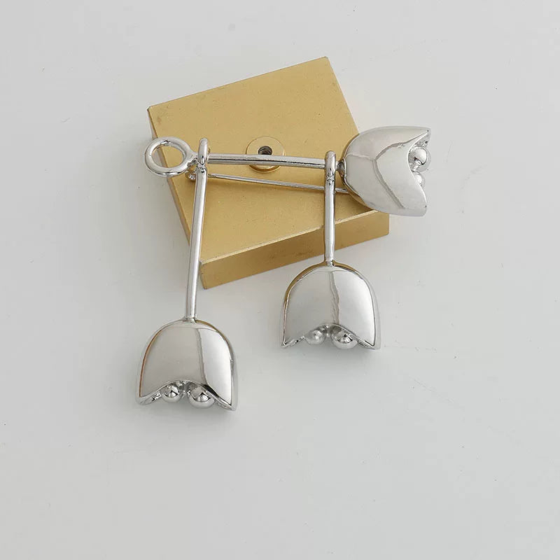 Lily of the Valley Flower Brooch - Silver [BV157VC4]