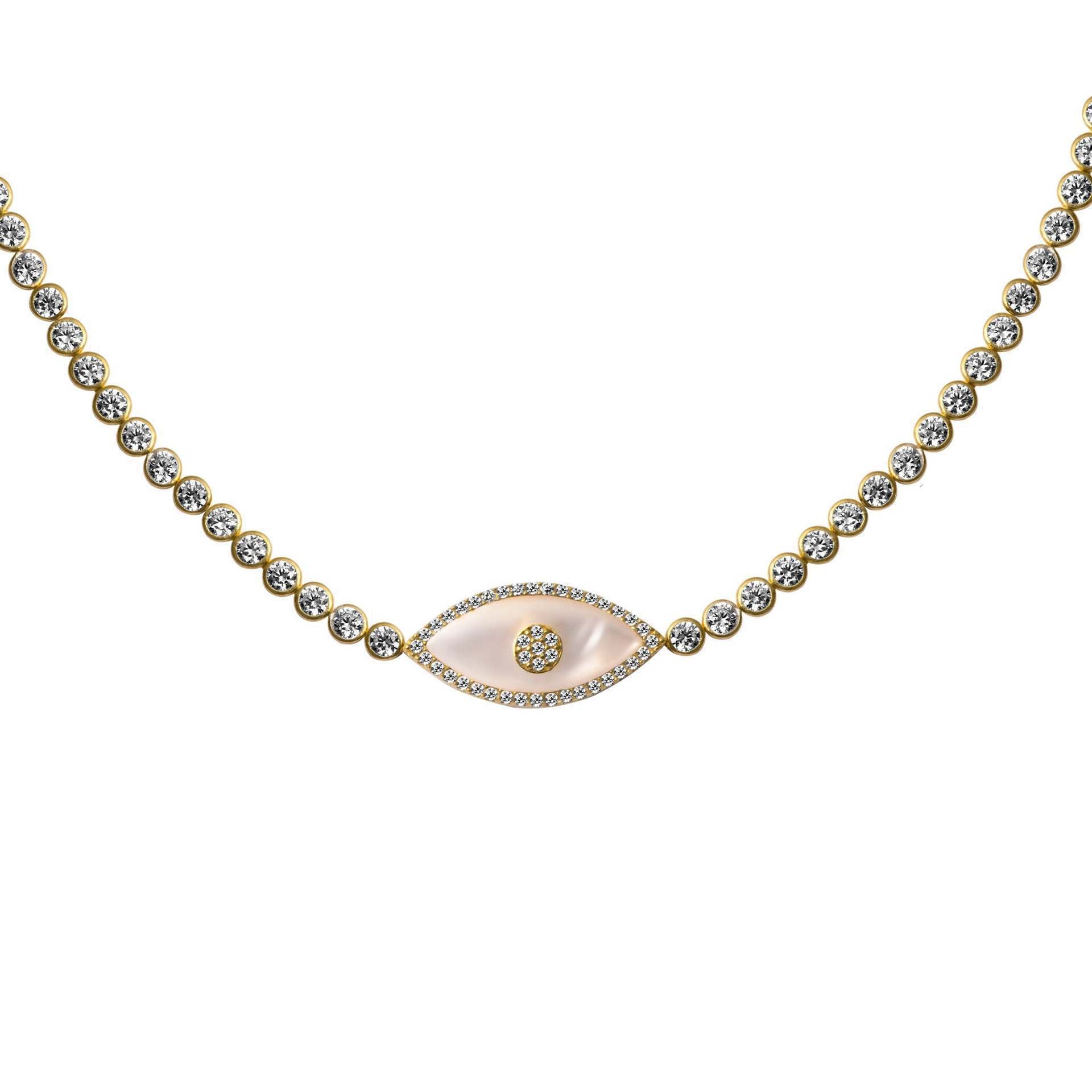 Calani Evil Eye Pendant Necklace - Opal [2XRY69XL]